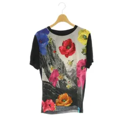 ピーエスポールスミス PS Paul Smith 花柄 カットソー 切替 半袖 M ブラック グレー /HK ■OSのサムネイル