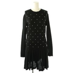 CHANEL カシミヤ100%ニットワンピース ブラック ココマークボタン 36