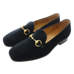 グッチ GUCCI 23SS ホースビットローファー ベロア 6.5 黒 ブラック /SS ■OSのサムネイル