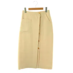 グッチ GUCCI GGボタン ラップスカート タイト シルク混 ロング 38 ライトベージュ 602272 /CX ■OSのサムネイル