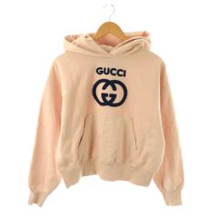 正規品】GUCCI インターロッキングG ロゴ プリント パーカー ホワイト 