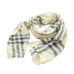 BURBERRY　薄手 メガノバチェック ストール　マフラー　ウールシルク BURBERRY 薄手 メガノバチェック ストール マフラー ウールシルク