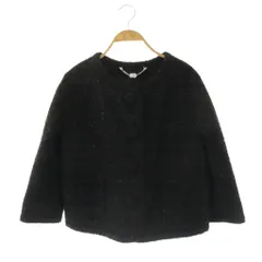 マークジェイコブス MARC JACOBS 25年 ツイード バックワーズ レディ ジャケット ノーカラー ブラック /CX ■OSのサムネイル