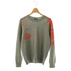 パーリーゲイツ PEARLY GATES 24AW カシミヤ100天竺クルーネックニット セーター 長袖 1 グレー オレンジ /DO ■OSのサムネイル