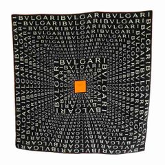 正規品新品タグ付☆BVLGARI ブルガリシルク100%スカーフ ブラック 大判