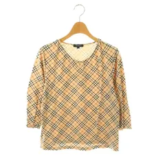 バーバリー ロンドン BURBERRY LONDON ノバチェック 七分袖 カットソー 4 ベージュ /HK ■OSのサムネイル