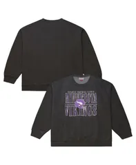 ミッチェルネス メンズ アウター パーカー・スウェット ヴィンテージ スウェット シャツ ダウン ロゴ Mitchell Ness Mens Black Minnesota Vikings Downtのサムネイル