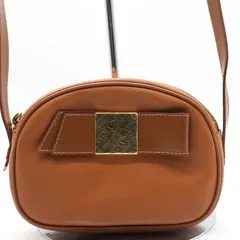 ニナリッチ ショルダーバッグ リボン レザー ポシェット ビンテージ 鞄 ブランド イタリア製 レディース ブラウン NINA RICCI 【中古】のサムネイル