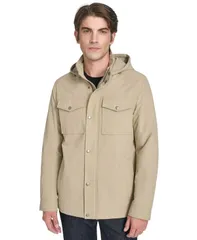 コールハーン メンズ アウター ジャケット・ブルゾン ナイロン コットン ジャケット Cole Haan Mens CottonTouch Nylon Field Jacket Khaki カーキのサムネイル
