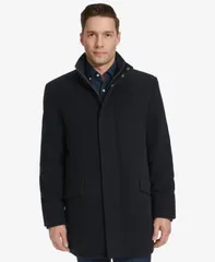 コールハーン メンズ アウター ジャケット・ブルゾン コート Cole Haan Mens FullZip StandCollar Car Coat Navy ネイビーのサムネイル