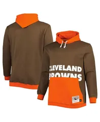 ミッチェルネス メンズ アウター パーカー・スウェットール Mitchell Ness Mens Brown Orange Cleveland Browns Big and Tall Big Faceのサムネイル