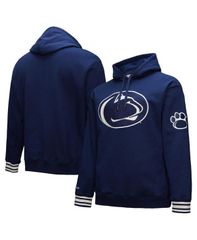 ミッチェルネス メンズ アウター パーカー・スウェット フリース Mitchell Ness Mens Navy Penn State Nittany Lions Chainstitch Fleece