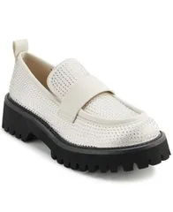 カール ラガーフェルド レディース シューズ パンプス ローファー KARL LAGERFELD PARIS Womens Grady Almond Toe Loafers Soft White ホワのサムネイル