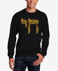 エルエーポップアート メンズ アウター パーカー・スウェット クルーネック シャツ LA Pop Art Chai Mens Word Art Crewneck Sweatshirt Black ブラ