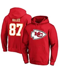 ファナティクス メンズ アウター パーカー・スウェット トール フリース パーカー Fanatics Mens Travis Kelce Red Kansas City Chiefs Big Tallのサムネイル
