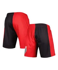 ミッチェルネス メンズ ボトムス ハーフパンツ・ショーツ ショートパンツ ブレザー Mitchell Ness Mens Black Red Portland Trail Blazers Hardwoのサムネイル