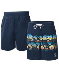 Carl Banks Men's Swimwear Shorts - GIII Sports by Carl Banks Men's Navy Seattle Mariners Breeze Voll