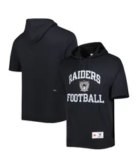 ミッチェルネス メンズ アウター パーカー・スウェット パーカー Mitchell Ness Mens Black Las Vegas Raiders Washed Short Sleeve Pullのサムネイル