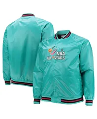 ミッチェルネス メンズ アウター ジャケット・ブルゾン トール サテン ジャケット Mitchell Ness Mens Teal Big and Tall 1996 NBA AllStar Gameのサムネイル