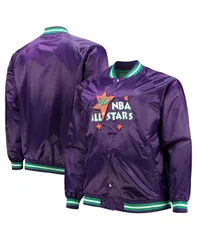 ミッチェルネス メンズ アウター ジャケット・ブルゾン トール サテン ジャケット Mitchell Ness Mens Purple Big and Tall 1995 NBA AllStar Gaのサムネイル