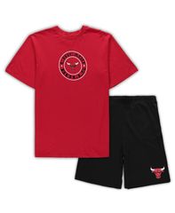 コンセプツ スポーツ メンズ ボトムス ハーフパンツ・ショーツ トール Tシャツ ショートパンツ Concepts Sport Mens Red Black Chicago Bulls Big and