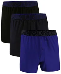 アンダーアーマー メンズ アンダーウェア ボクサーパンツ メッシュ Under Armour Mens 3Pk Solid Performance Tech Mesh 6 Boxers Royalのサムネイル