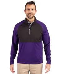 カッターアンドバック メンズ アウター ジャケット・ブルゾン ハーフジップ ニット ジャケット Cutter Buck Mens Adapt Eco Knit Hybrid Recycled Quarのサムネイル