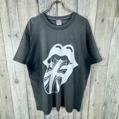 The Rolling Stones ローリングストーンズ フェード ブラック 半袖 バンド Tシャツ バンT メンズ L サイズ