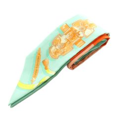 未使用 タグ付 エルメス シルク スカーフ ツイリー 鎧 リミックス