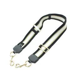 マークジェイコブス MARC JACOBS ショルダーストラップ 黒 ブラック 白 ホワイト ゴールドカラー ストライプ柄 /RI ■OSのサムネイル