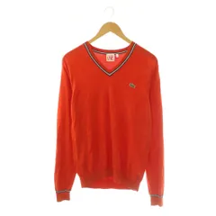 ラコステ ライブ Lacoste L!VE ニット セーター Vネック 4 オレンジ /MI ■OSのサムネイル