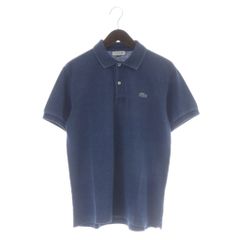 正規品 ラコステ インディゴ 藍染 半袖 ポロシャツ 3 S M ネイビー 