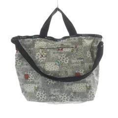 レスポートサック LesportSAC ピーナッツ スヌーピー 2WAYバッグ ショルダーバッグ ハンドバッグ 白 黒のサムネイル