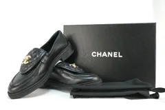 CHANEL シャネル マトラッセ CC ターン ロック ローファー ブラック ラムスキン 35.5サイズ (約22.5cm）G36646のサムネイル