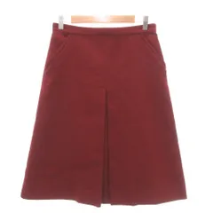 シーバイクロエ SEE BY CHLOE フロントプリーツスカート ミディ丈 Aライン 38 赤系 /UO ■GY62のサムネイル