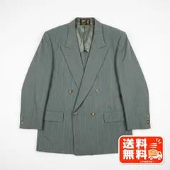 Scabal スキャバル テーラードジャケット ダブル ストライプ グレー Loro Piana風のサムネイル