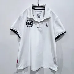 le coq sportif レディース ゴルフシャツ LLサイズ ホワイト 82 ロゴ入りのサムネイル