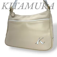 【B5538】 KITAMURA キタムラ ワンショルダーバッグ ハンドバッグ レザー ベージュ Kロゴ 肩掛け レディース ワンハンドルのサムネイル