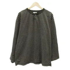 ラコステ LACOSTE HOMEWEAR ルームウェア パジャマ L カーキ ボーダー柄 ヘンリーネック 長袖 /YS21 ■ECC004のサムネイル