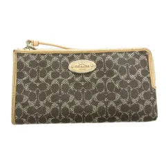 コーチ COACH 長財布 ウォレット シグネチャー レザー PVC 茶 ブラウン /FF ■ECG003