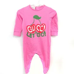 グッチ GUCCI 国内正規品 ベビー服 ロンパース プリント 綿 コットン 長袖 6-９m ピンク /TT ■ECD004のサムネイル