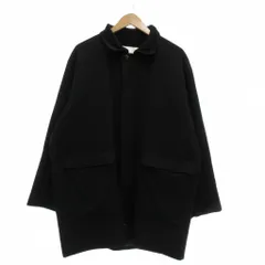 ダンヒル dunhill sport 美品 ロロピアーナ ステンカラーコート カシミヤ ミドル丈 M 黒 ブラック 丸襟 パッチポケット /MG ■ECD004のサムネイル
