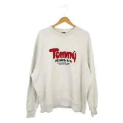 トミー TOMMY JEANS トレーナー XL グレー 長袖 ラウンドネック サガラ刺繍 ロゴ /AO31 ■ECE005のサムネイル