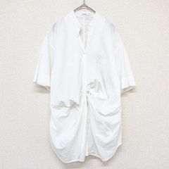 極美品✨定価2.8万 チノ CINOH リネン100％ Vネックブラウス 白 麻