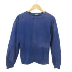 ポロ バイ ラルフローレン Polo by Ralph Lauren スウェットトレーナー L 紺 ネイビー 無地 ラウンドネック 長袖 /SH ■ECA005のサムネイル