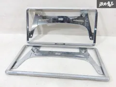 NISSAN 日産 純正 ナンバープレート ナンバーフレーム 【2枚】 縦 約17cm×横 約33.5cm 穴間 約21cm メッキ K6210-799DX 即納 棚のサムネイル
