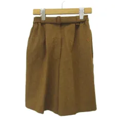 クリスチャンディオール Christian Dior SPORT ハーフキュロットパンツ ウール M 茶 ブラウン 膝丈 ベルト付き タック入り ECD004 /SH ■ECD004のサムネイル