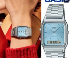 新品未使用 CASIO AQ-230A-2A1MQY アイスブルー クラシック - メルカリ