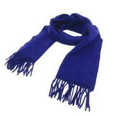 ラルフローレン RALPH LAUREN スコットランド製 マフラー ウール 青 ブルー フリンジ /NU ■GY99のサムネイル