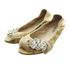 Miu Miu ballet flats with embellishments, size 38, beige /SS ■OS ■GY62